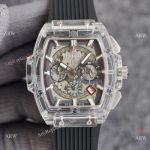 Top Quality Hublot Spirit of Big Bang Unico Sapphire Watch White Rubber Strap-Best Fake Hublot Watches